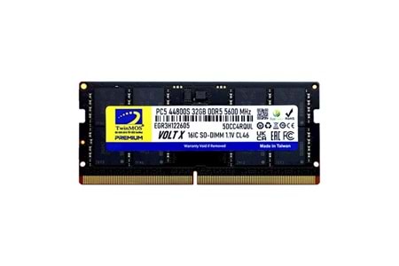 TWINMOS 32GB DDR5 5600MHZ NOTEBOOK RAM PREMIUM TMD532GB5600S46 