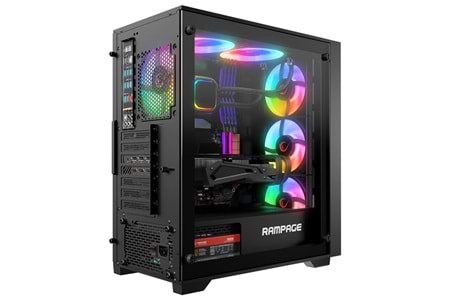 RAMPAGE 750W 80+ BRONZE VOYAGER 4-RGB FANLI GAMING MID-TOWER PC KASASI