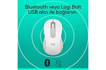 LOGITECH M650 Kablosuz Beyaz Mouse 910-006238