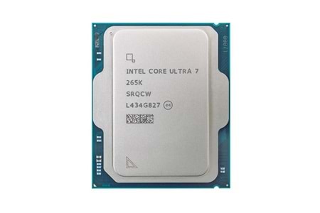 INTEL CORE ULTRA 7 265K 20çekirdekli 36MB O/B VGA 1851p 125W Kutusuz-Fansız 