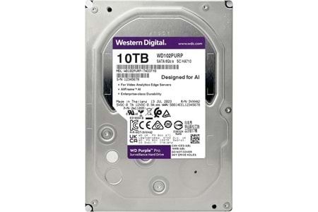 WD 10TB PURPLE PRO WD102PURP 512MB 7200RPM SATA-3 GÜVENLİK DİSKİ