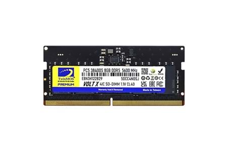 TWINMOS 8GB DDR5 5600MHZ NOTEBOOK RAM VALUE TMD58GB5600S46