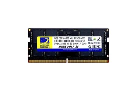 TWINMOS 16GB DDR5 4800MHZ CL40 NOTEBOOK RAM VOLT X TMD516GB4800S40