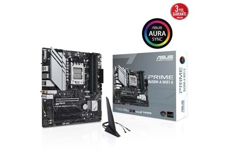 ASUS PRIME B650M-A WIFI II DDR5 HDMI DP PCIe 16X v4.0 AM5 mATX	