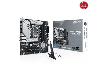 ASUS PRIME B760M-A WIFI-6E DDR5 HDMI DP PCIe 16X v4.0 1700p mATX