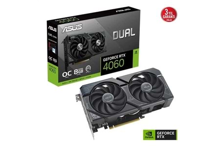 ASUS RTX4060 8GB DUAL RTX4060-O8G-EVO GDDR6 128bit HDMI DP PCIe 4.0