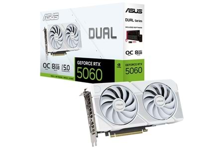ASUS DUAL 8GB RTX 5060 O8G WHITE EDITION