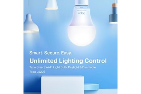  TP-LINK TAPO L520E Tapo Akıllı Wi-Fi Ampul, Gün Işığı ve Işık Şiddeti Ayarlanabilir