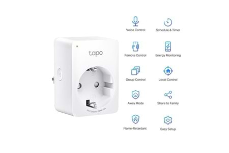 TP-LINK Tapo P110 Mini Akıllı WIFI Priz, Enerji İzleme 4-lü paket