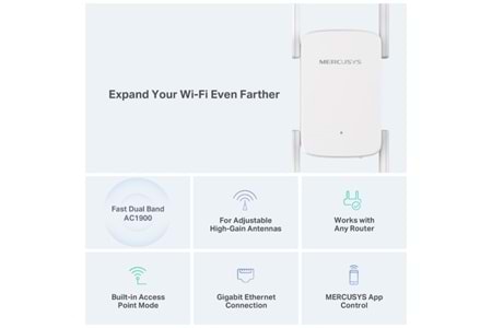 MERCUSYS ME50G AC1900 MENZİL GENİŞLETİCİ PRİZ TİP
