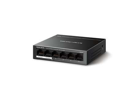 TP-LINK 6port MS106LP 10/100 YÖNETİLEMEZ 30W 4-PORT POE SWITCH
