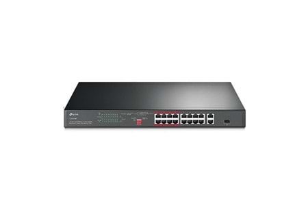 TP-LINK 16-PORT 150W FULL POE TL-SL1218P 10/100 2X-GIGABIT 1X-SFP YÖNETİLEMEZ SWITCH
