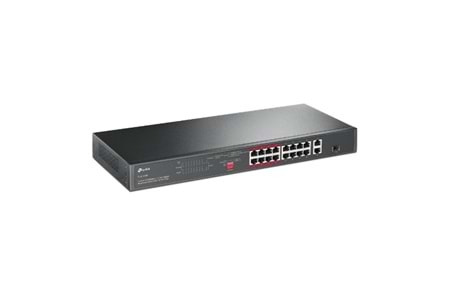 TP-LINK 16-PORT 150W FULL POE TL-SL1218P 10/100 2X-GIGABIT 1X-SFP YÖNETİLEMEZ SWITCH