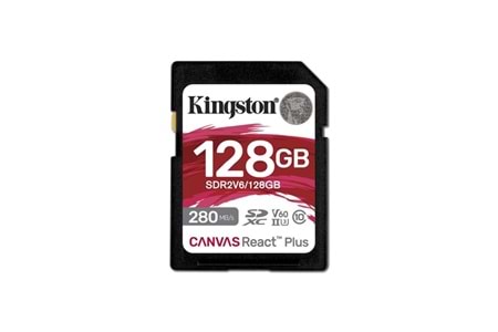 KINGSTON 128GB React+ SDR2V6/128GB SDXC HAFIZA KARTI