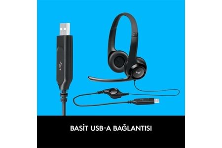 Logıtech H390 Usb Kulaklık-Siyah 981-000406