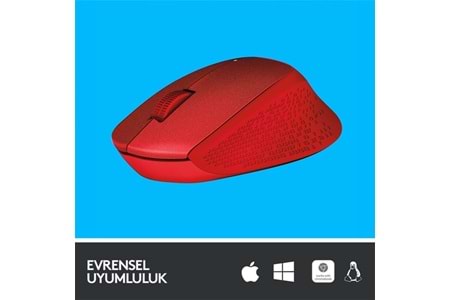 Logıtech M330 Sessiz Kablosuz Mouse-Kırmızı 910-004911