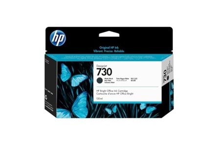 Hp P2v65a (730) Mat Sıyah 130 Ml Genıs Format Murekkep Kartusu