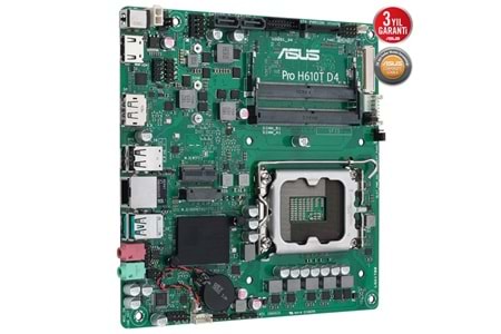 ASUS PRO H610T D4-CSM DDR4 HDMI-DP PCIE 4.0 1700P MITX KURUMSAL ANAKART
