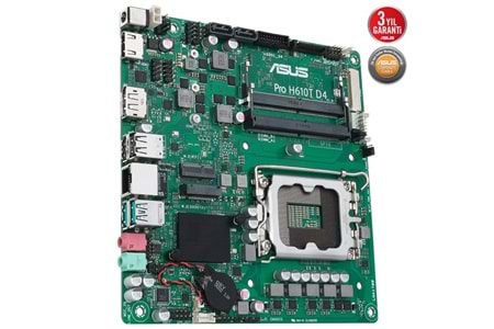 ASUS PRO H610T D4-CSM DDR4 HDMI-DP PCIE 4.0 1700P MITX KURUMSAL ANAKART
