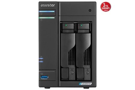 ASUSTOR AS6702T-4GB CELERON QC N5105 4GB RAM-2-diskli Nas Server (Disksiz)