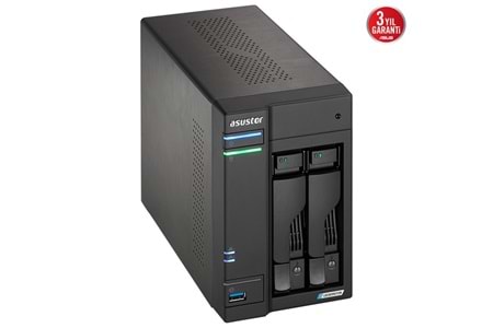 ASUSTOR AS6702T-4GB CELERON QC N5105 4GB RAM-2-diskli Nas Server (Disksiz)
