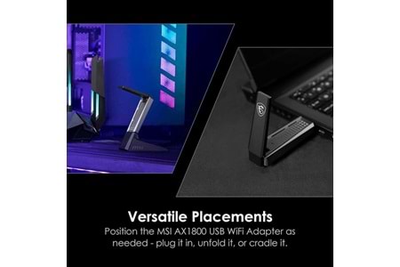 MSI AX1800 WIFI-6 DUAL BAND USB KABLOSUZ AĞ ADAPTÖRÜ