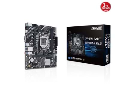 ASUS PRIME H510M-K R2.0 DDR4 HDMI PCIe 16X v4.0 1200p v2 mATX	