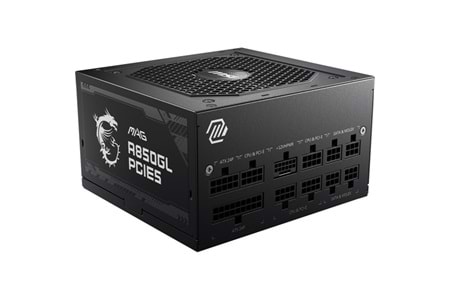 MSI 850W 80+ GOLD MAG A850GL PCIE 5.0 TAM MODÜLER POWER SUPPLY