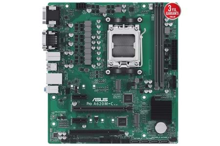 ASUS PRO A620M-C-CSM DDR5 HDMI-DP-DVI PCIE 4.0 AM5 KURUMSAL ANAKART