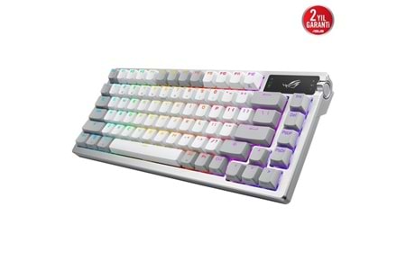 ASUS ROG Azoth ROG NX Snow Switch RGB Kablosuz Türkçe Mekanik Beyaz Gaming Klavye