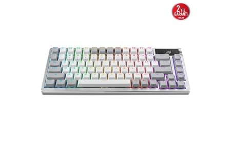 ASUS ROG Azoth ROG NX Snow Switch RGB Kablosuz Türkçe Mekanik Beyaz Gaming Klavye