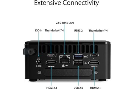 ASUS NUC 13 PRO NUC13ANBI5 CORE i5 1340P-RAM DİSK YOK-FDOS MINI PC