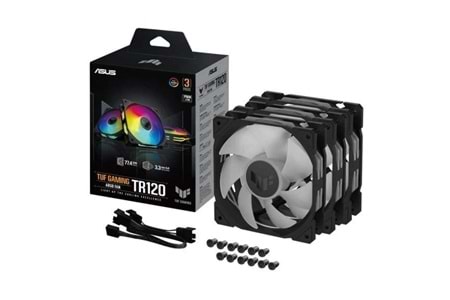 ASUS TUF TR120 ARGB 120mm Siyah Kasa Fanı 3-lü paket