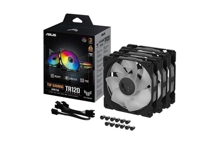 ASUS TUF GAMING TR120 ARGB Reverse Siyah Kasa Fanı - 3-lü Paket