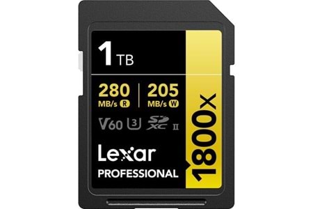 LEXAR 1TB PROFESSIONAL 1800X LSD1800001T-BNNNU SDHC HAFIZA KARTI