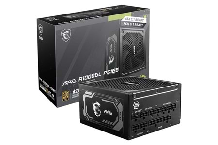 MSI 1000W 80+ GOLD MAG A1000GL PCIE 5.1 TAM MODÜLER POWER SUPPLY