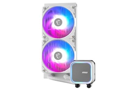 MSI 240MM MAG CORELIQUID A13 240 ARGB AM5-1851P SIVI SOĞUTMALI İŞLEMCİ FANI BEYAZ