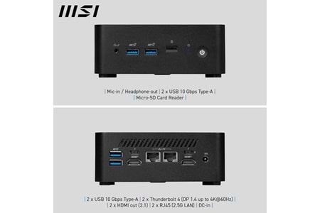 MSI CUBI NUC 1M-003Eu CORE 3 100U-8GB DDR5 RAM-512GB NVME-W11 PRO MINI PC