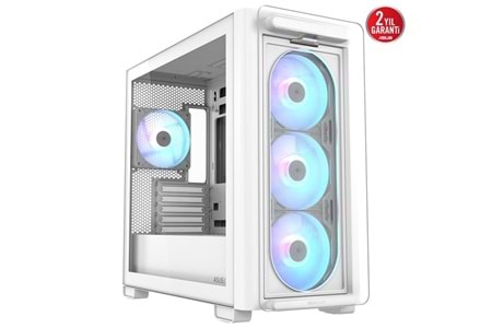 ASUS A23 PLUS 4-RGB FANLI GAMING MID-TOWER PC KASASI BEYAZ