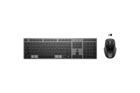 HP 725 9T5B0UT Çoklu Cihaz Bağlantılı Şarj Edilebilir Kablosuz Klavye-Mouse