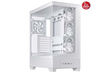 ASUS A31 PLUS TG ARGB GAMING MID-TOWER PC KASASI BEYAZ