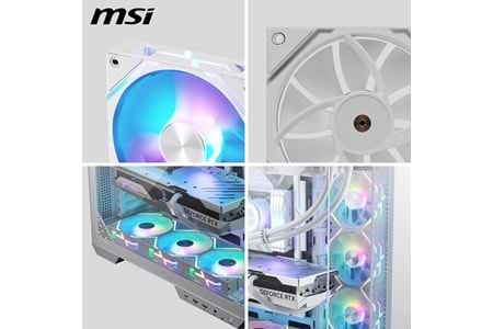MSI MPG EZ120 ARGB-W KASA FANI+KONTROL ÜNİTESİ BEYAZ 3-lü paket 