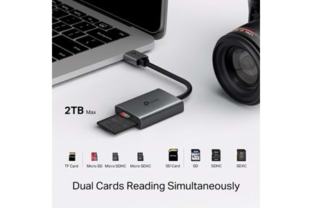 TP-LINK UA430 USB 3.0 Type-A'dan SD ve microSD 3.0 Kart Okuyucu