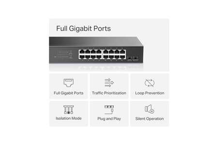 MERCUSYS 16port MS116GS GIGABIT YÖNETİLEMEZ SWITCH