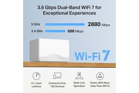 MERCYSYS HALO H25BE (2-pack) WIFI7 BE3600 DUAL BAND ROUTER 2-li paket
