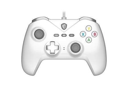 MSI GG FORCE GC200 Whıte Beyaz Oyun Kolu Kablolu Pc/Androıd 8+ Desteğı Çıft Tıtresım Motoru 2M