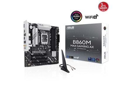 ASUS B860M MAX GAMING AX WIFI6 DDR5 HDMI-DP TYPEC PCIE 5.0 1851P MATX