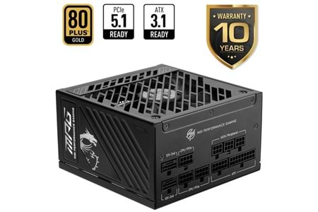 MSI 1250W 80+ GOLD MPG A1250GS PCIE 5.1 TAM MODÜLER POWER SUPPLY