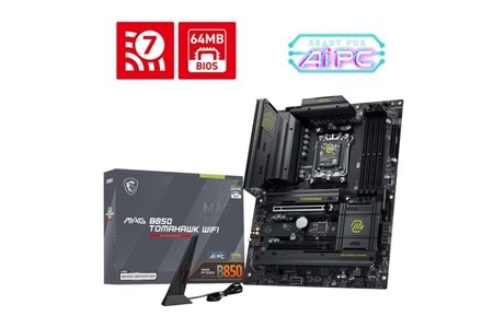 MSI MAG B850 TOMAHAWK WIFI7 DDR5 HDMI-DP PCIE 5.0 AM5 ATX