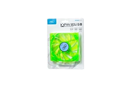 DEEPCOOL XFAN120U-G/B Yesıl Uzerıne Mavı Ledlı Kasa Fanı 120Mm